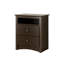 Table de chevet à 2 tiroirs Wahhaj de 23,25 po de largeur, mobilier de chambre à coucher, table de chevet avec tablette ouverte, l 23,25 po x P 16 po x H 28 po, espresso-32594768