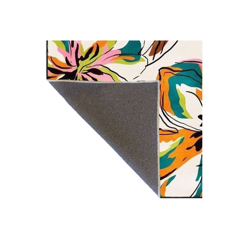 Multi Color Mixed Abstract Flower Pattern Modern Decorative Machine Washable Area Rug, Rectangle 3'11" x 5'11"
