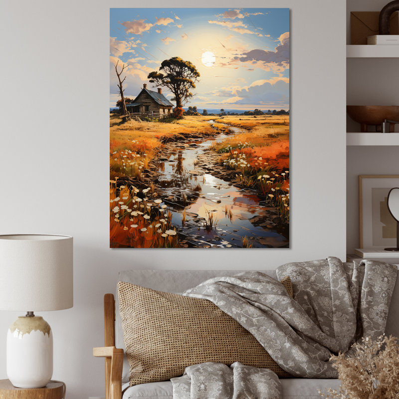 «Countryside Farm Bliss I» sur toile, Toile tendue, H 40 po x l 30 po x P 1,5 po