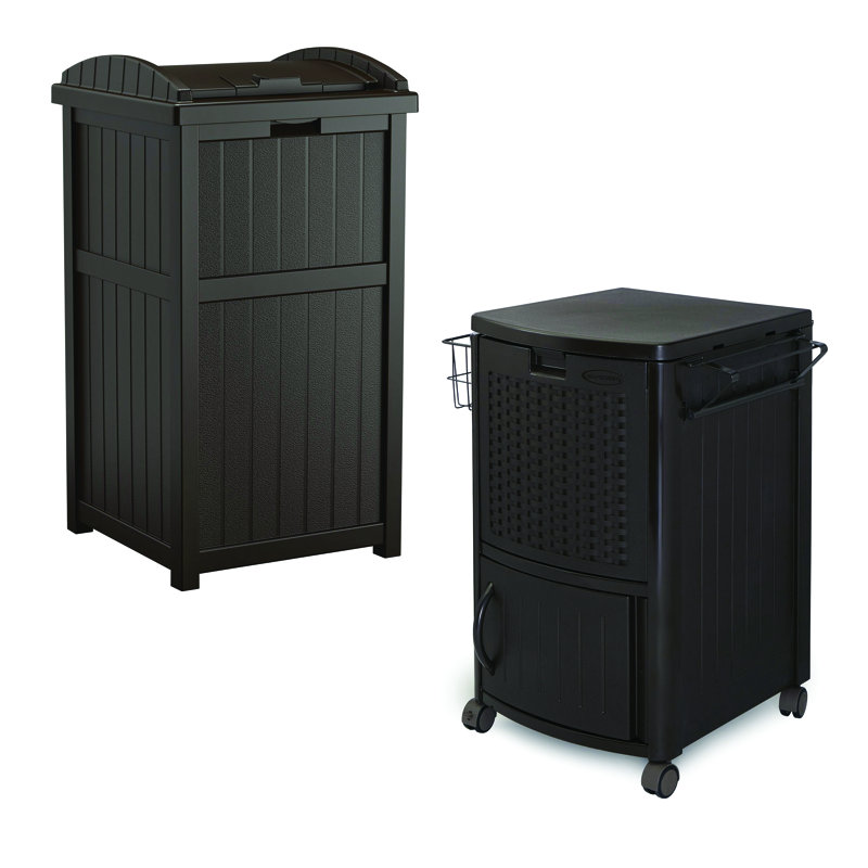 Suncast 77 Quarts Serving Station / Cart Cooler with wheels in Black