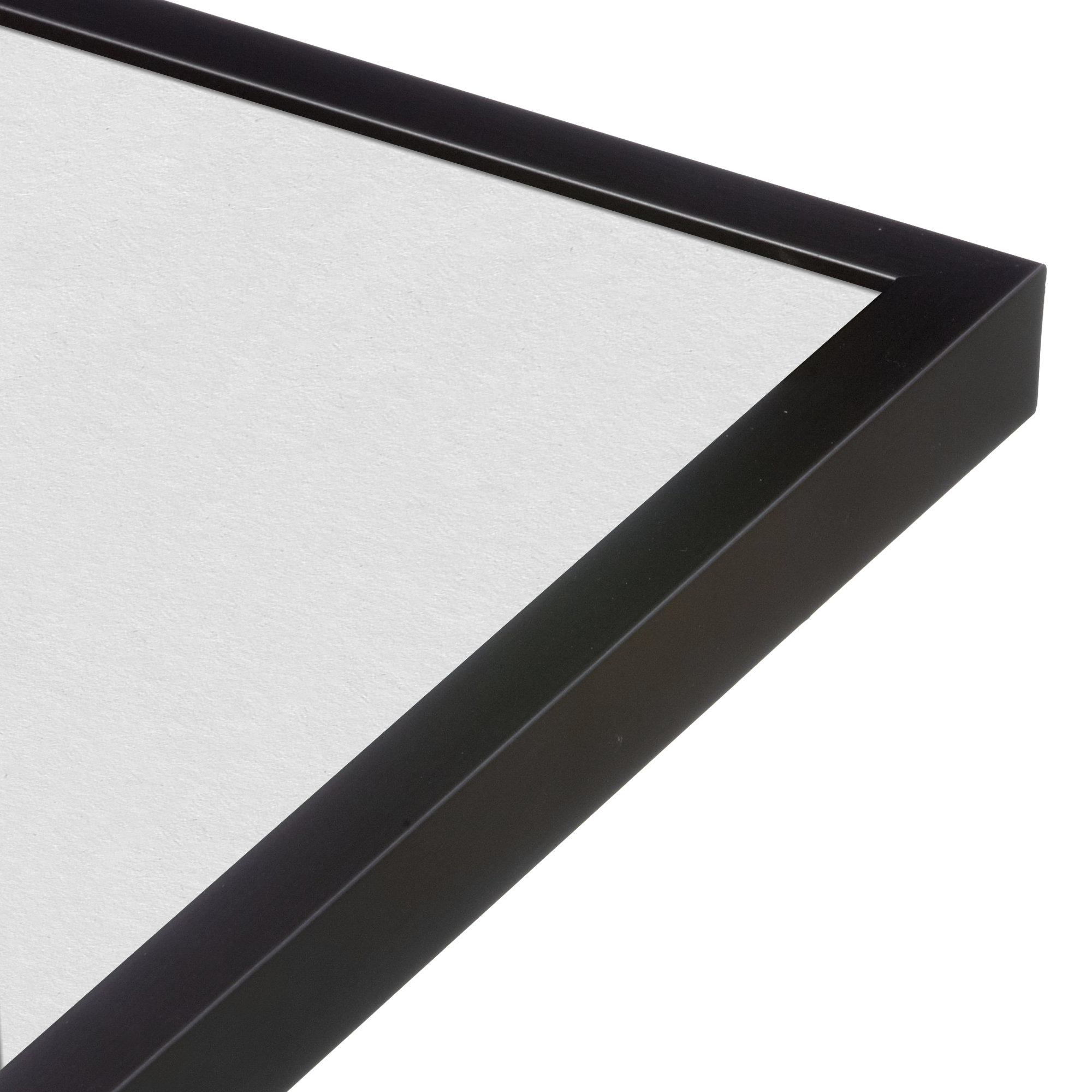 Capullo Wood Matte Picture Frame with Mat, 24" x 30", 18" x 24", Black