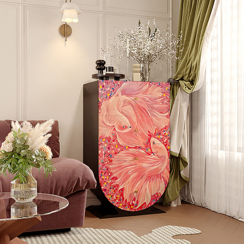 Armoire de décoration de salon rétro