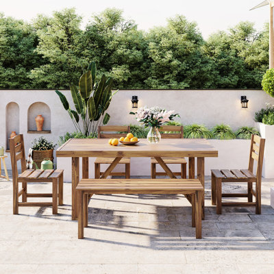 Wood Garden Table And Chair - Enjoy Outdoors With Style Outdoor Furniture Create A Warm Inviting Patio