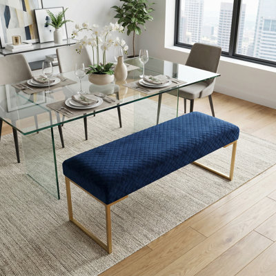 Perillo Velvet Upholstered Bench