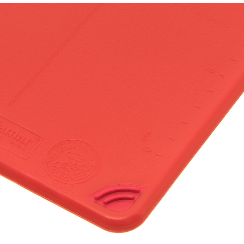 Planche à découper Saf-T-Grip, L 12 po x L 18 po, Rouge
