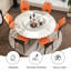 Table de salle à manger ronde, table de salle à manger en pierre frittée avec base conique en acier inoxydable, table de salle à manger robuste pour la salle à manger de cuisine (avec chaises)-652286937-652286943