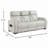 Fiya Power Double Reclining LED Sofa, USB Ports, Taupe Faux Leather-135371853