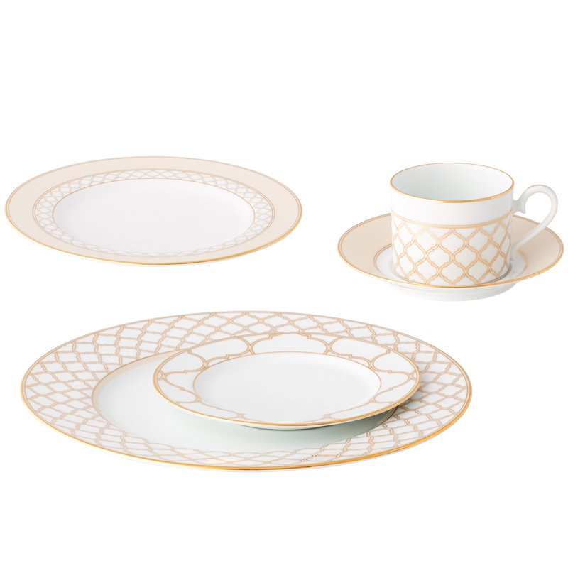 Couvert individuel 5 pièces Noritake Eernal Palace, Or