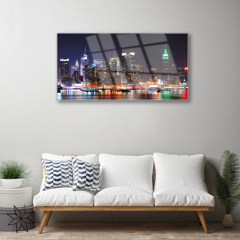 Houses City - Unframed Photograph on Glass