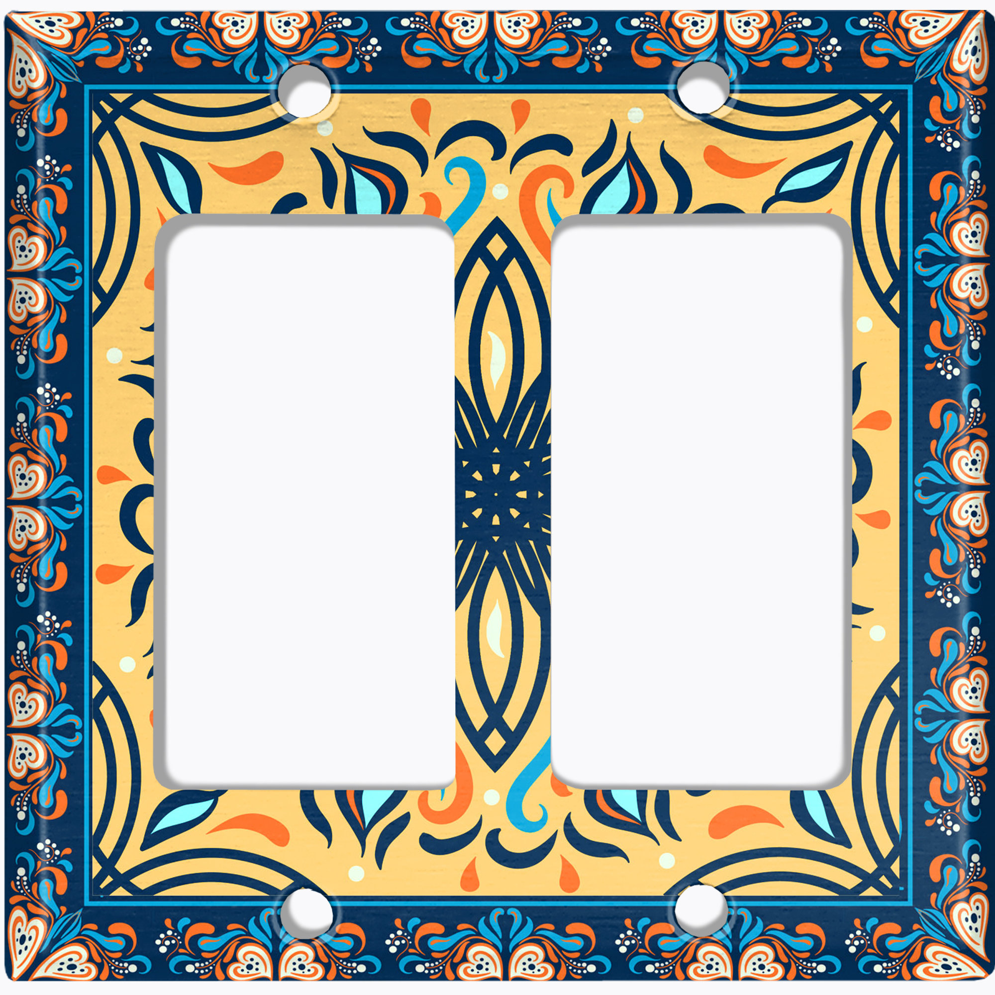 WorldAcc Sun Flower 2-Gang Rocker Wall Plate | Wayfair