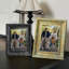 Cadre photo simple doré antique 3 pièces 5 po x 7 po avec orientation portrait ou paysage