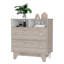 Commode à deux tiroirs Portobelo, deux tablettes, dessus, quatre pieds-1733240383