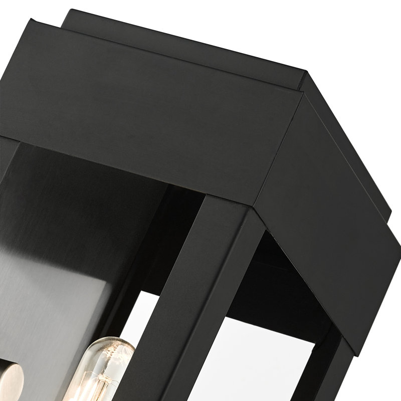 Plafonnier encastré d'extérieur Xylon H 9 po, Noir