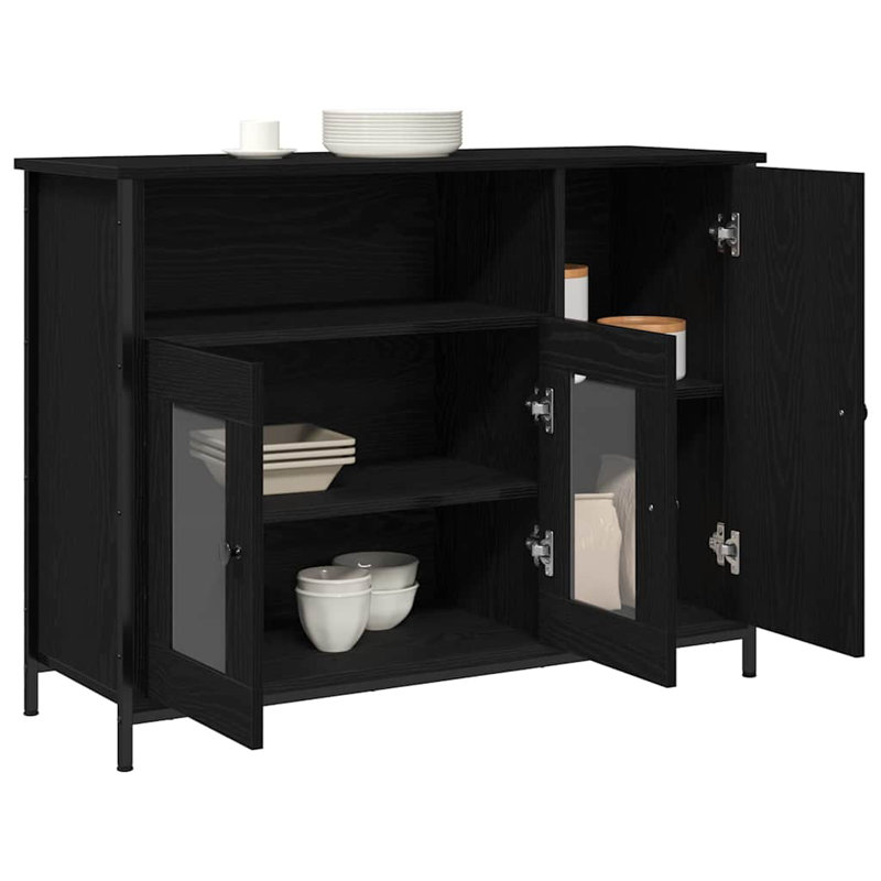 100cm Sideboard, Black Oak