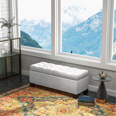 Banc de rangement avec repose-pieds 46 po