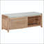 Banc de rangement patiné avec coussin et rangement caché-133331818