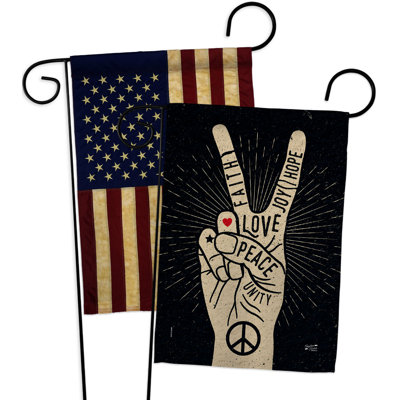 Double Sided 18.5 in. H x 13 in. W Polyester Garden flag