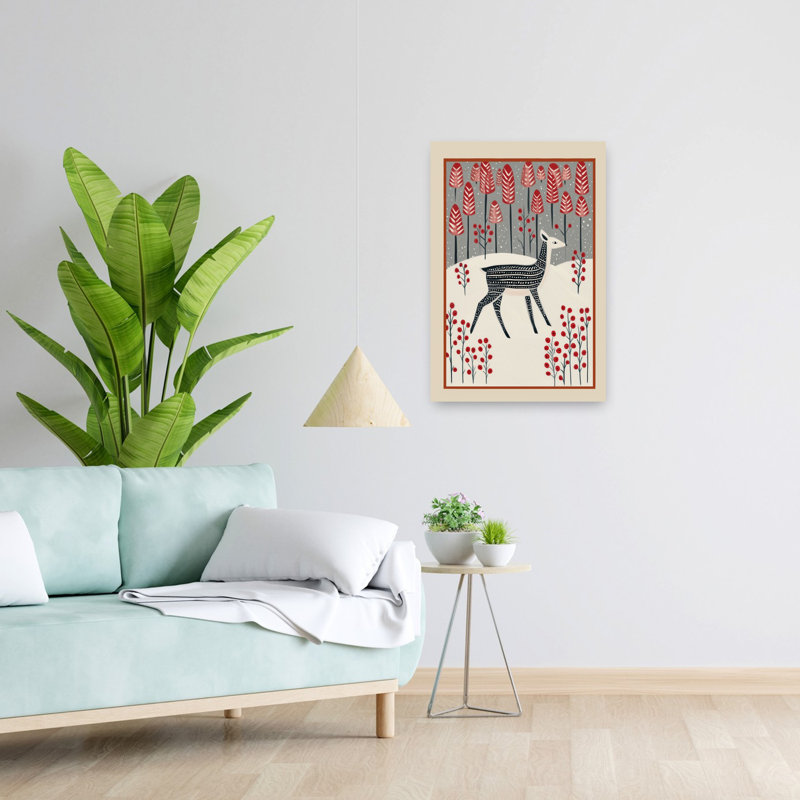 Art contemporain contemporain forêt fantaisiste abstrait, H 24 po x l 16 po