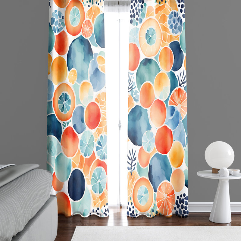 Paire de rideaux semi-transparents Ednita, L 20 po x L 61 po