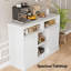 Buffet moderne avec rangement, armoire cannelée avec 2 portes