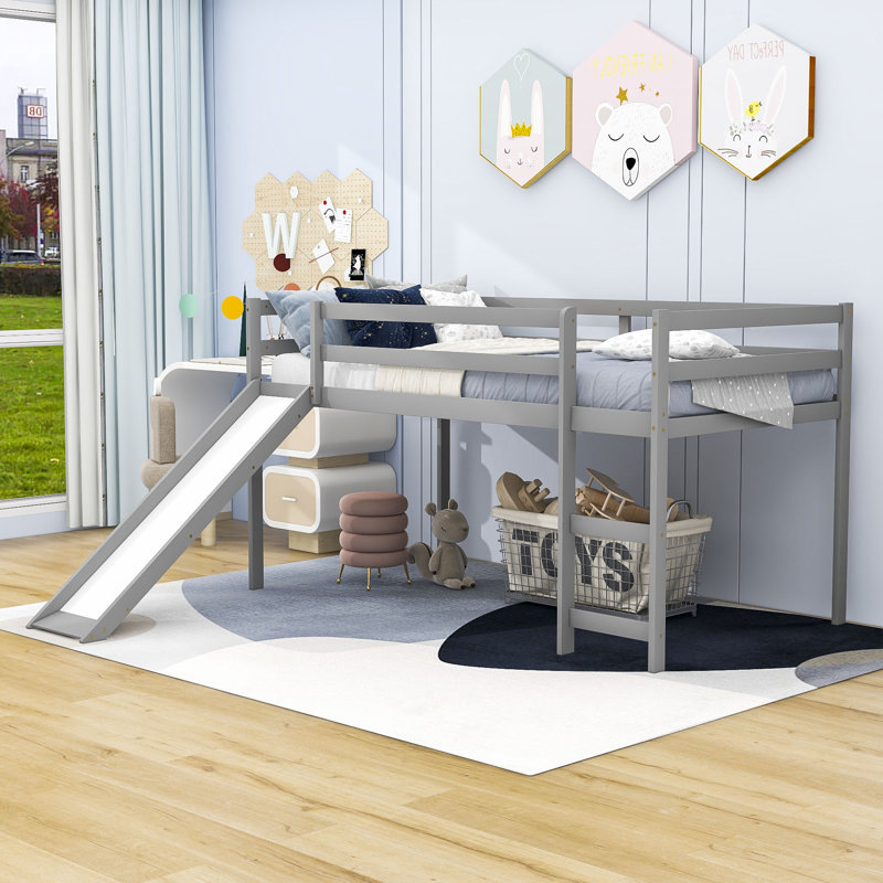 Lit mezzanine simple Giannetto par Harriet Bee, gris