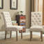 Chaise parsons capitonnée en bois massif Habit, ensemble de 2, sièges élégants et confortables avec une fabrication durable et un design élégant pour toute salle à manger-1331223702