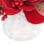 Holiday Magnolia Arrangement with Evergreen and Berries in Decorative Ceramic Vase