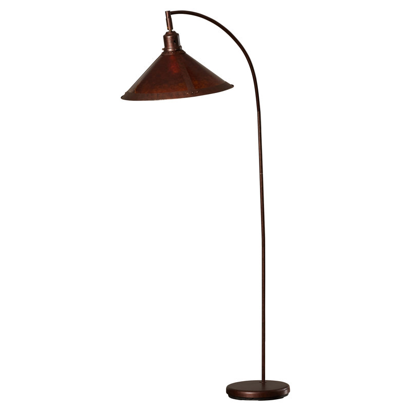 150W 3-Way Arc Floor Lamp in Rust