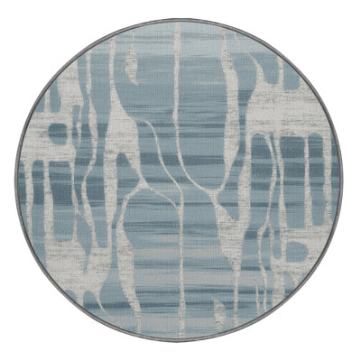 Machine Washable Abstract Gray Area Rug