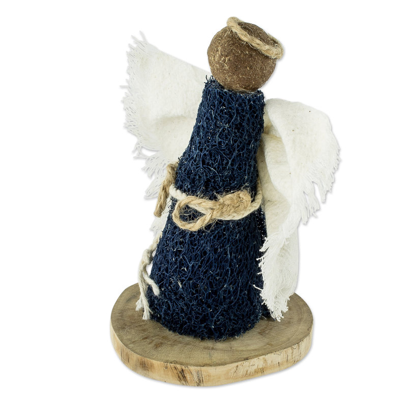 Trinx Handmade Night Angel Natural Fiber Statuette