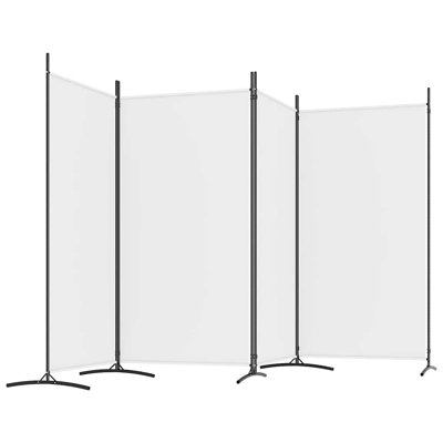Paravent 4 panneaux à 4 panneaux blanc pliable 136,2 x 70,9 po
