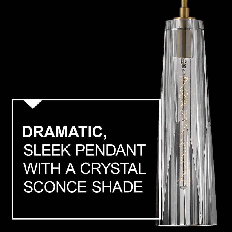 Cosette 1 - Light Small Pendant,  Smoked glass