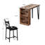 Ensemble de table de bar extensible pour 2 personnes, ensemble de table de bar et de chaises avec coussins de 16 po de largeur pour des sièges confortables, pouvant accueillir de 2 à 4 personnes, robuste et durable, brun