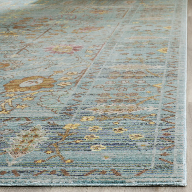Chantae Oriental Stone Blue/Grey/Beige Area Rug, Rectangle 3' x 5'