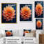 Décoration florale orange et bleu éclatant - plante grasse-556714070-556714059