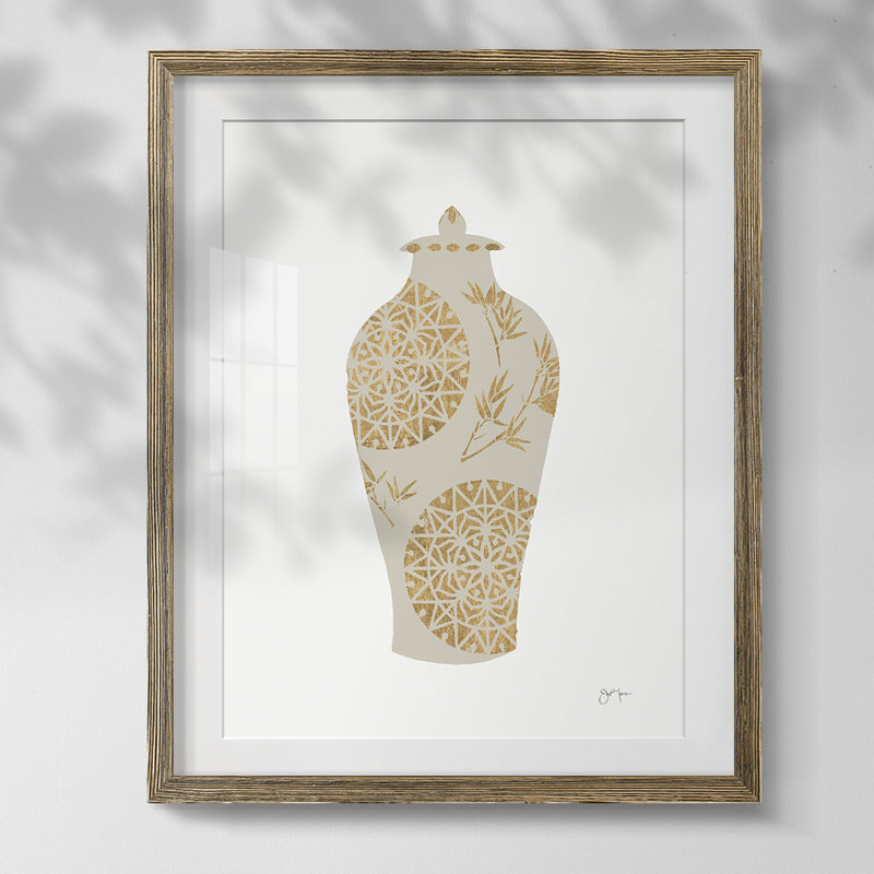 Neutre urne II, reproduction encadrée, Papier avec cadre noyer, Blanc, H 20 po x l 16 po