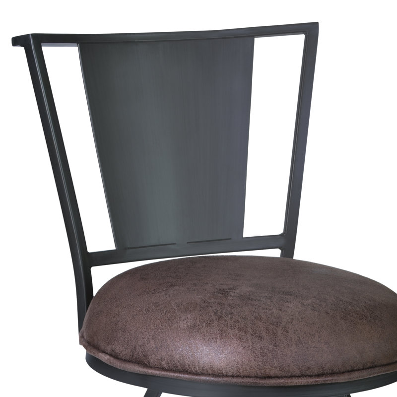 Dynasty 26 in. Swivel Mineral Metal Counter Height Bar Stool