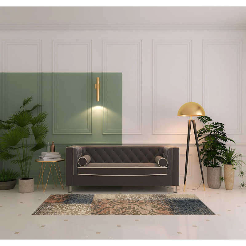 Faizal Damask Indoor Rug, Runner 2'8" x 8'