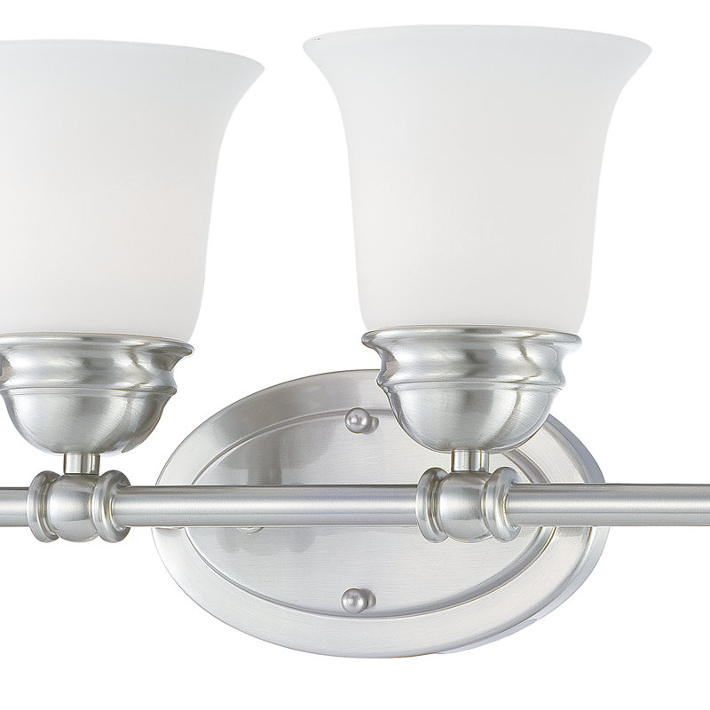 Éclairage pour salle de bain 4 lumières Selway - 24,5 po de largeur - Nickel brossé, Brushed Nickel