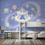 Papier peint espace Astronautes arc-en-ciel pastel-1322203403-1322203404