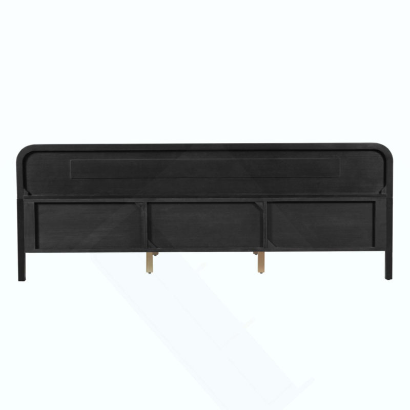 Pine Solid Wood Bed, Stable And Durable, No Box Spring Required