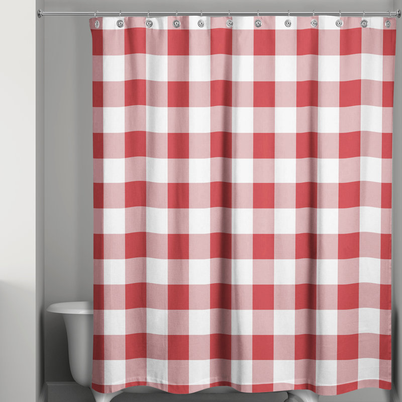 Rideau de douche simple Hank, Rouge