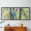 Bright Tropical Abstraction IV - Toile tendue avec châssis sur mesure - 3 pièces-385781986-385781984
