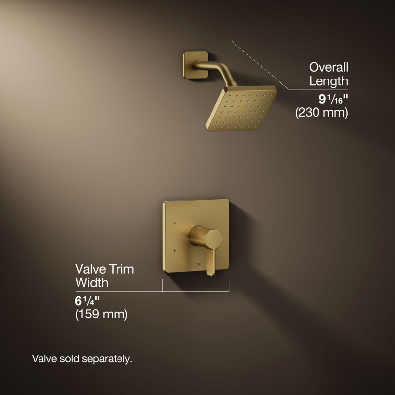 Parallel™ Rite-Temp Shower Trim, Vibrant Brushed Moderne Brass