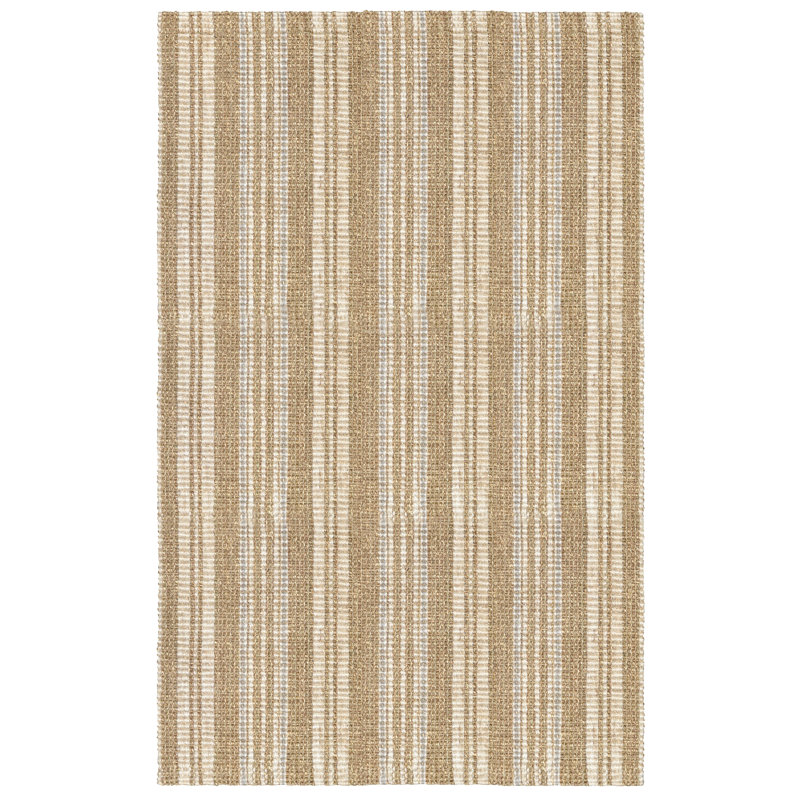 Catara Flatweave Bamboo Striped Area Rug, Rectangle 5' x 8'