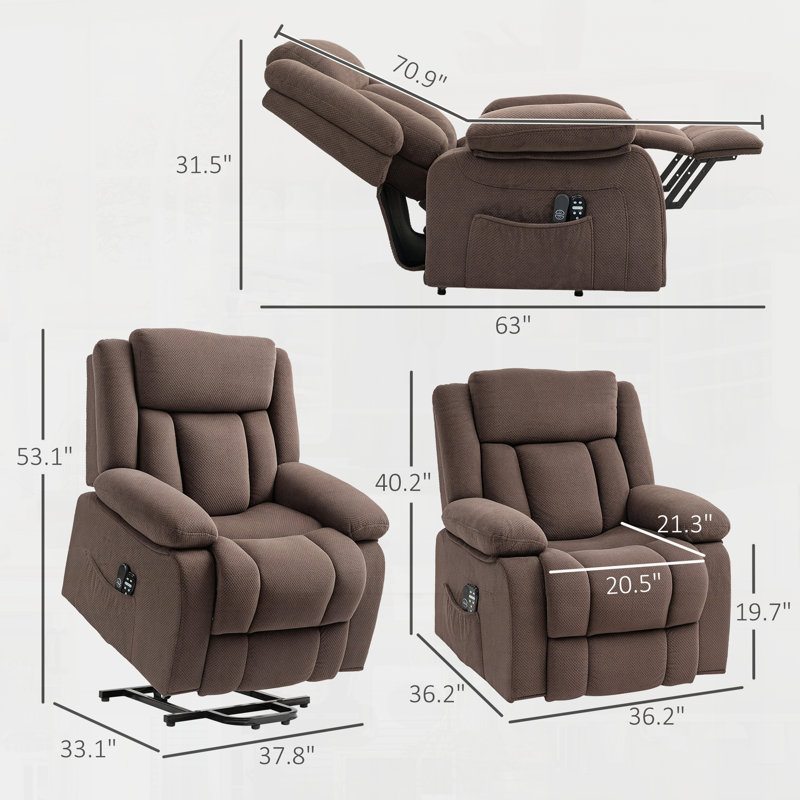 Fauteuil de massage pour personnes âgées, Brun antique