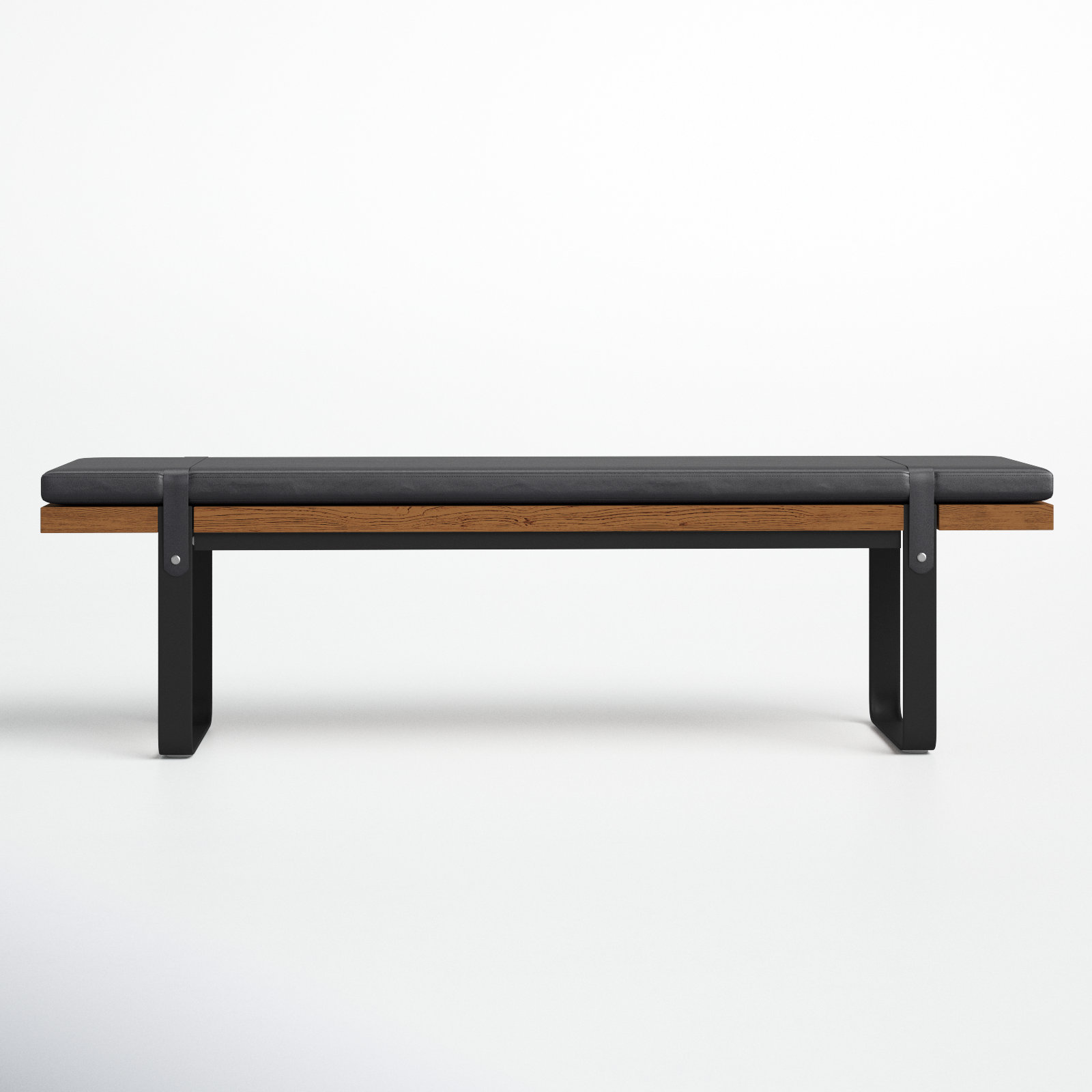 Black cushioned bench discount