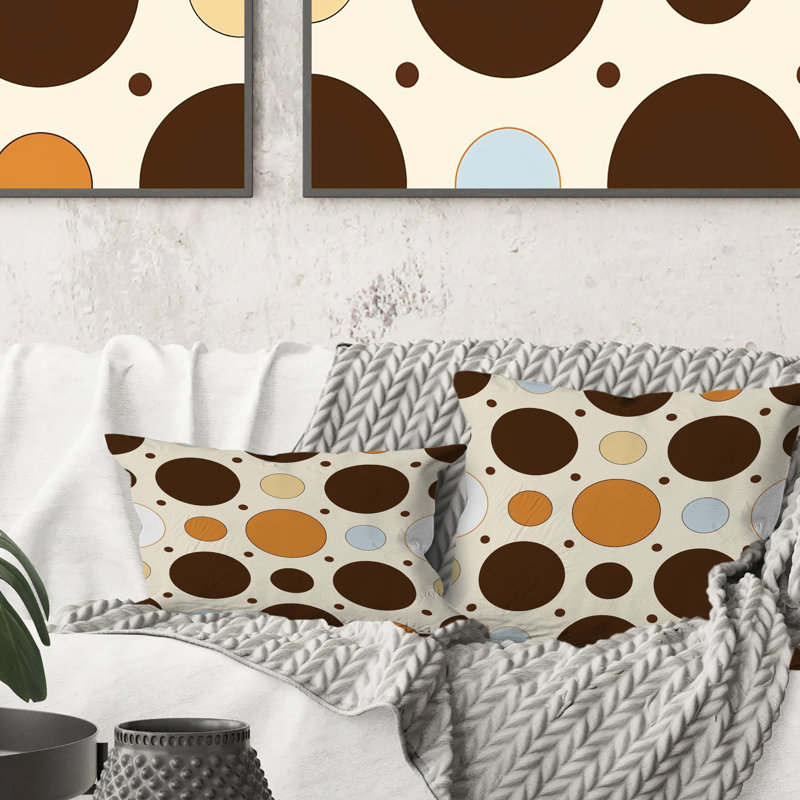 Coussin décoratif à pois II - Glam, H 16 po x l 16 po