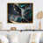 Toile avec cadre flottant or