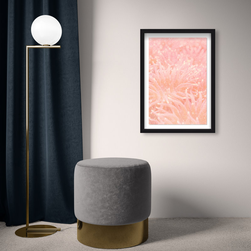 Deep Sea Flowers Print by Oliver Gal, 46.5"H x 31.5"W, Black Shadowbox